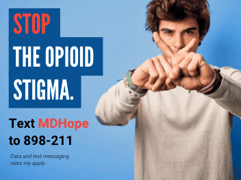 Imagem informativa da capa do 211 Maryland Stop the Stigma