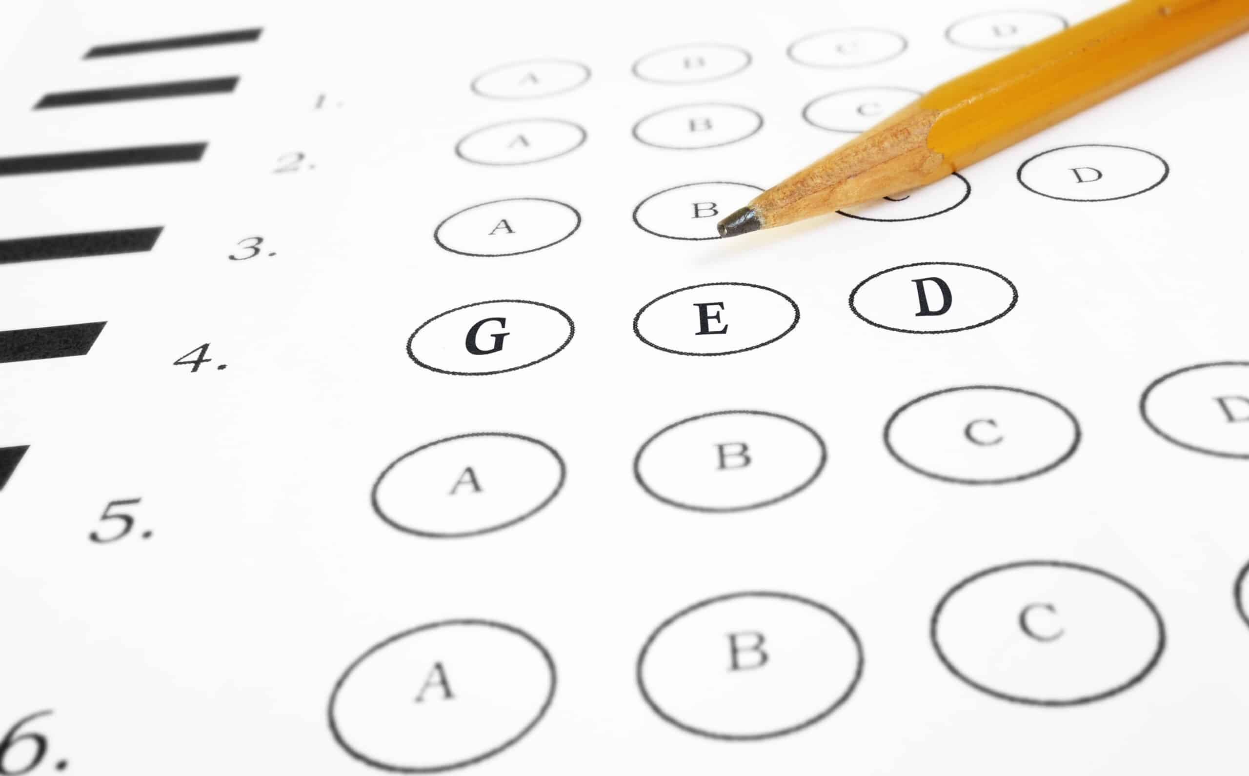 Teste a folha e o lápis scantron